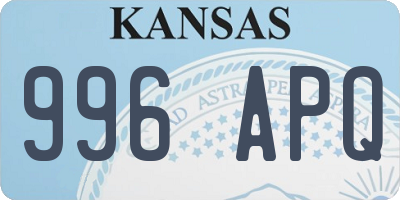 KS license plate 996APQ