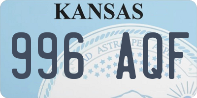 KS license plate 996AQF