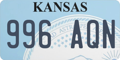 KS license plate 996AQN