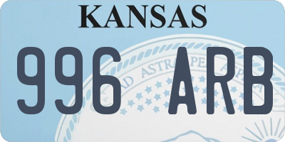 KS license plate 996ARB
