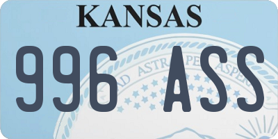 KS license plate 996ASS