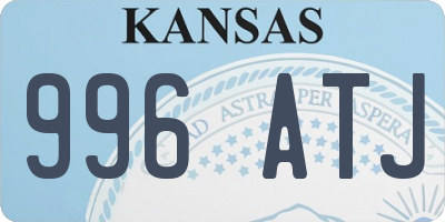 KS license plate 996ATJ