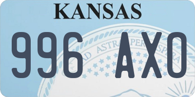 KS license plate 996AXO