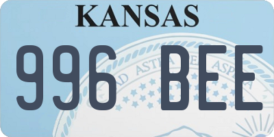 KS license plate 996BEE