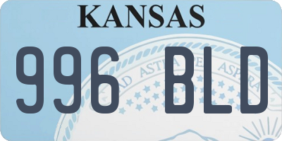KS license plate 996BLD