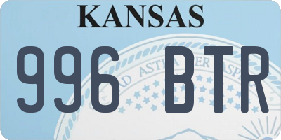 KS license plate 996BTR