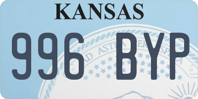 KS license plate 996BYP