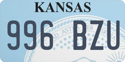 KS license plate 996BZU