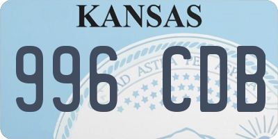 KS license plate 996CDB