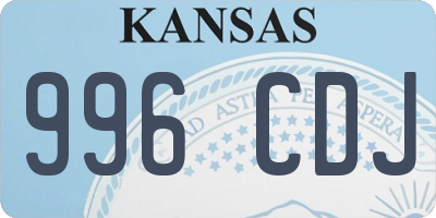 KS license plate 996CDJ