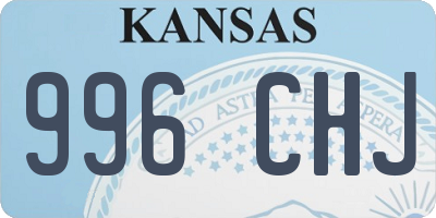 KS license plate 996CHJ