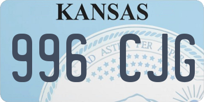 KS license plate 996CJG