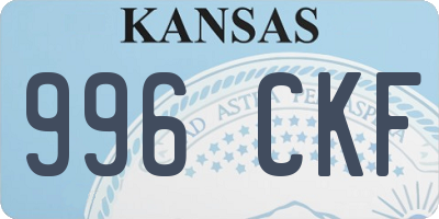 KS license plate 996CKF