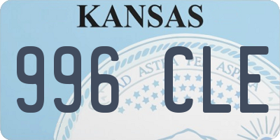KS license plate 996CLE