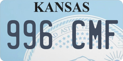 KS license plate 996CMF