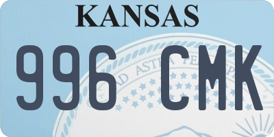 KS license plate 996CMK