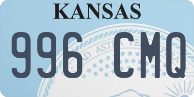 KS license plate 996CMQ