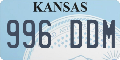 KS license plate 996DDM