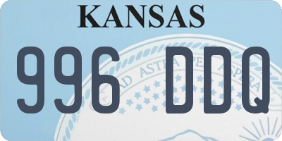 KS license plate 996DDQ