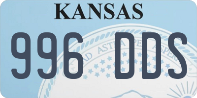 KS license plate 996DDS