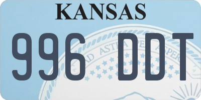 KS license plate 996DDT