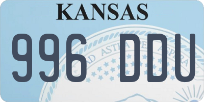 KS license plate 996DDU