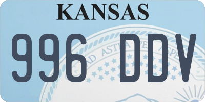 KS license plate 996DDV