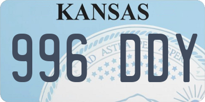 KS license plate 996DDY