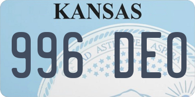 KS license plate 996DEO