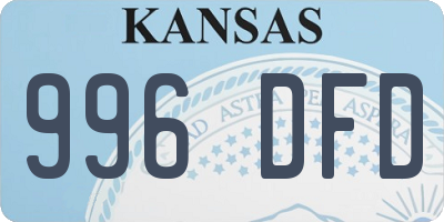 KS license plate 996DFD