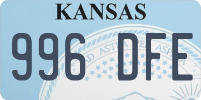 KS license plate 996DFE