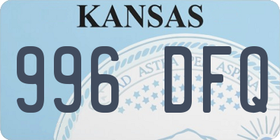 KS license plate 996DFQ