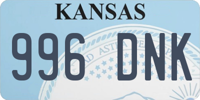 KS license plate 996DNK
