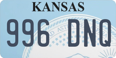 KS license plate 996DNQ