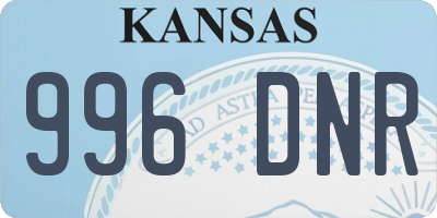 KS license plate 996DNR