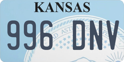 KS license plate 996DNV