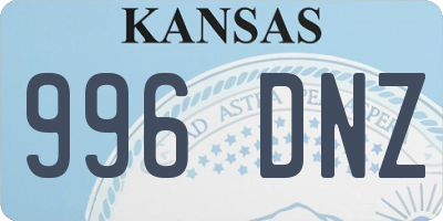 KS license plate 996DNZ