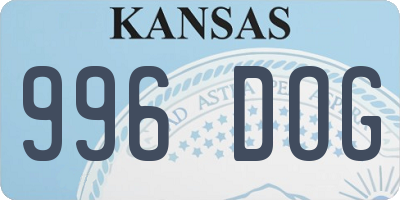 KS license plate 996DOG
