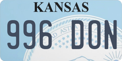 KS license plate 996DON