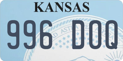 KS license plate 996DOQ