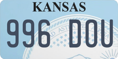 KS license plate 996DOU