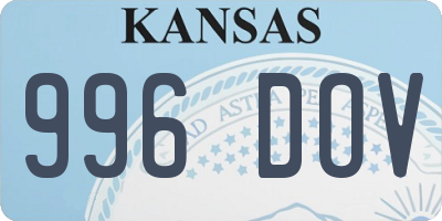 KS license plate 996DOV