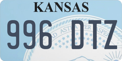 KS license plate 996DTZ