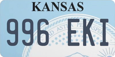 KS license plate 996EKI