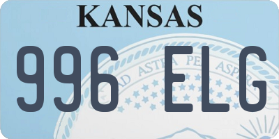 KS license plate 996ELG