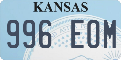 KS license plate 996EOM