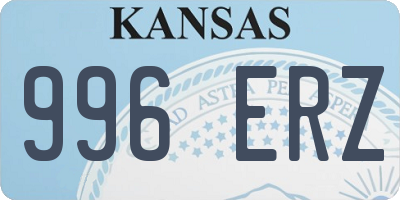 KS license plate 996ERZ