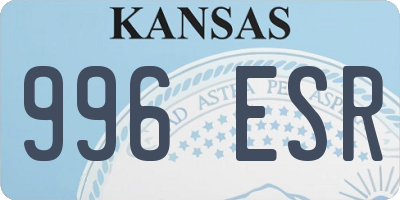 KS license plate 996ESR