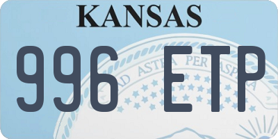 KS license plate 996ETP