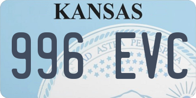 KS license plate 996EVC